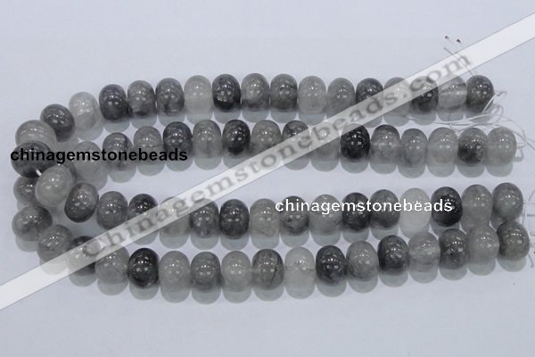 CCQ71 15.5 inches 12*16mm rondelle cloudy quartz beads wholesale