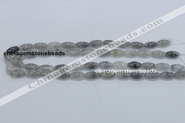 CCQ81 15.5 inches 8*16mm rice cloudy quartz beads wholesale