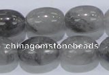 CCQ83 15.5 inches 15*20mm rice cloudy quartz beads wholesale