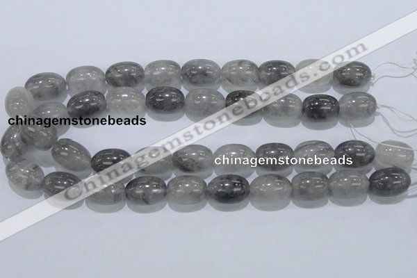 CCQ83 15.5 inches 15*20mm rice cloudy quartz beads wholesale