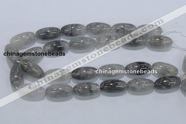 CCQ84 15.5 inches 15*30mm rice cloudy quartz beads wholesale