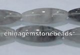 CCQ85 15.5 inches 10*30mm rice cloudy quartz beads wholesale