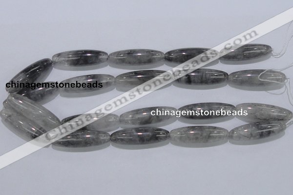 CCQ87 15.5 inches 12*40mm rice cloudy quartz beads wholesale