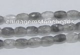 CCQ89 15.5 inches 5*8mm faceted rice cloudy quartz beads wholesale
