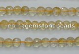 CCR03 15.5 inches 6mm faceted round natural citrine gemstone beads