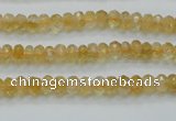 CCR07 15.5 inches 4*6mm faceted rondelle natural citrine gemstone beads