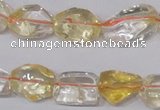 CCR100 15.5 inches 8-15mm natural citrine gemstone nugget beads