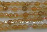 CCR151 15.5 inches 6mm faceted round natural citrine gemstone beads