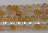 CCR152 15.5 inches 7mm faceted round natural citrine gemstone beads