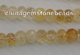 CCR162 15.5 inches 7*10mm faceted rondelle natural citrine beads