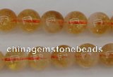 CCR166 15.5 inches 8mm round natural citrine beads wholesale