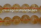 CCR167 15.5 inches 10mm round natural citrine beads wholesale