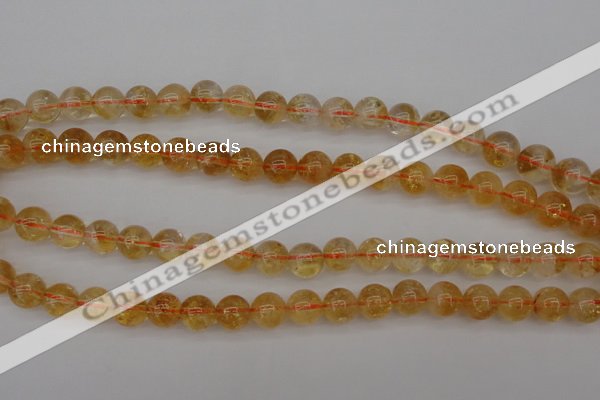 CCR167 15.5 inches 10mm round natural citrine beads wholesale