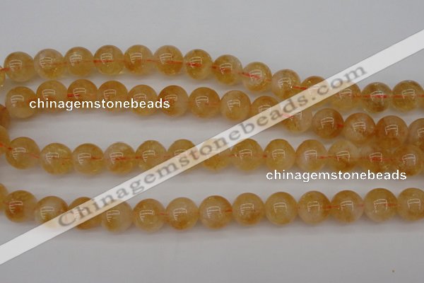 CCR168 15.5 inches 12mm round natural citrine beads wholesale