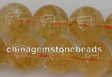 CCR169 15.5 inches 14mm round natural citrine beads wholesale