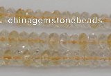 CCR172 15.5 inches 4*6mm faceted rondelle natural citrine beads