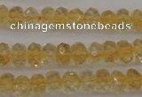 CCR173 15.5 inches 4*6mm faceted rondelle natural citrine beads