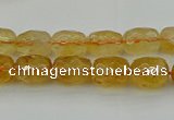 CCR178 15.5 inches 8*12mm faceted drum citrine gemstone beads