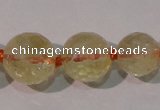 CCR210 15.5 inches 6mm - 14mm faceted round natural citrine beads