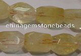 CCR215 15.5 inches 15*20mm faceted nuggets natural citrine beads