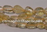 CCR217 15.5 inches 9*12mm nuggets natural citrine gemstone beads