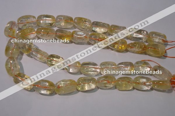 CCR220 15.5 inches 14*23mm nuggets natural citrine gemstone beads