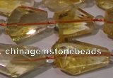 CCR222 15.5 inches 10*14mm – 12*16mm faceted nuggets natural citrine beads