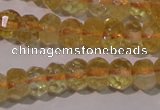 CCR225 15.5 inches 4*6mm faceted rondelle natural citrine beads