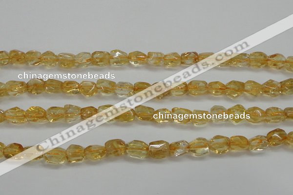 CCR235 15.5 inches 7*9mm nuggets natural citrine gemstone beads