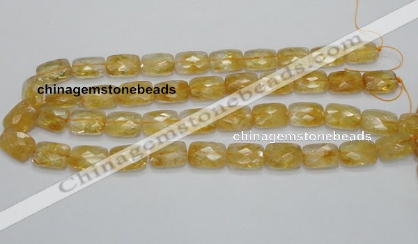 CCR30 15.5 inches 13*18mm faceted rectangle natural citrine beads