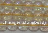 CCR301 15.5 inches 6mm round AB-color natural citrine beads