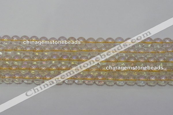 CCR301 15.5 inches 6mm round AB-color natural citrine beads