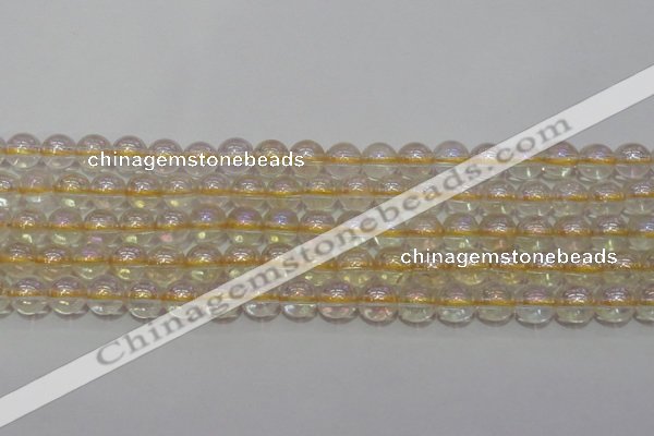 CCR301 15.5 inches 6mm round AB-color natural citrine beads