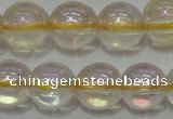 CCR302 15.5 inches 8mm round AB-color natural citrine beads