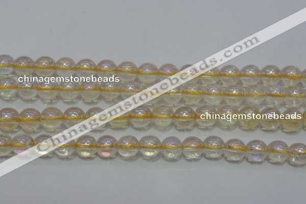 CCR302 15.5 inches 8mm round AB-color natural citrine beads