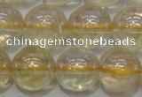 CCR303 15.5 inches 10mm round AB-color natural citrine beads