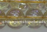 CCR304 15.5 inches 12mm round AB-color natural citrine beads