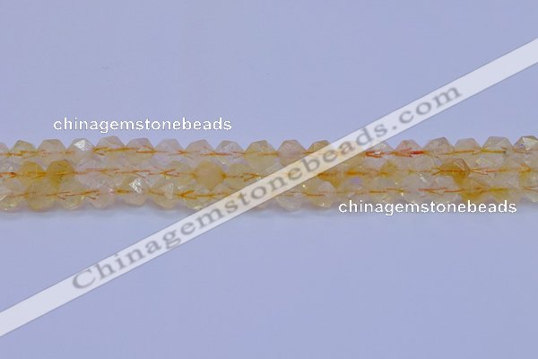 CCR311 15.5 inches 6mm faceted nuggets citrine gemstone beads