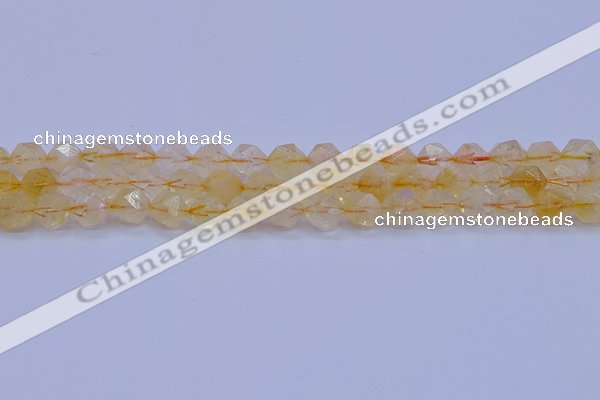 CCR312 15.5 inches 8mm faceted nuggets citrine gemstone beads