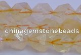 CCR313 15.5 inches 10mm faceted nuggets citrine gemstone beads