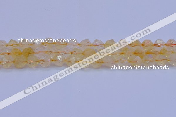 CCR313 15.5 inches 10mm faceted nuggets citrine gemstone beads
