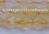 CCR314 15.5 inches 12mm faceted nuggets citrine gemstone beads