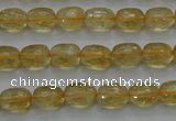 CCR33 15.5 inches 8*10mm faceted rice natural citrine gemstone beads