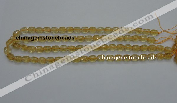 CCR33 15.5 inches 8*10mm faceted rice natural citrine gemstone beads