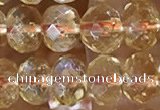 CCR335 15.5 inches 5*7mm faceted rondelle natural citrine beads