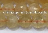 CCR341 15.5 inches 8mmm faceted round citrine beads wholesale