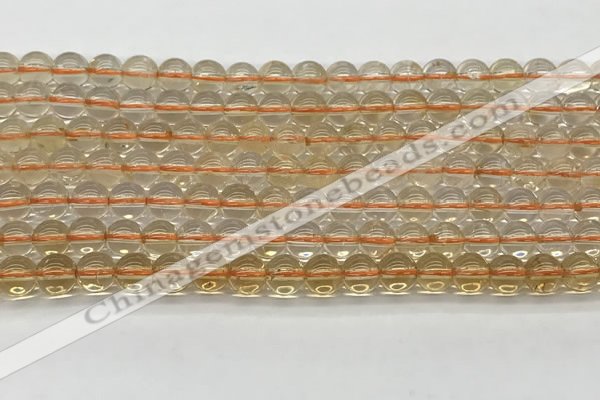 CCR345 15.5 inches 6mm round natural citrine beads wholesale