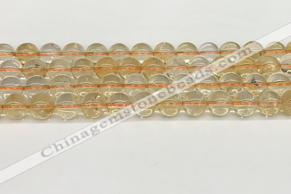 CCR347 15.5 inches 10mm round natural citrine beads wholesale