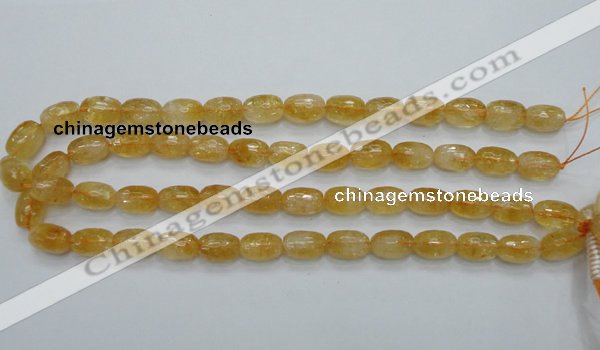 CCR35 15.5 inches 10*15mm faceted rice natural citrine gemstone beads