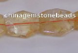 CCR352 15*20mm - 20*25mm faceted freeform natural citrine beads